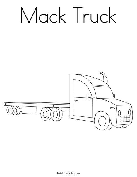 Mack truck coloring page