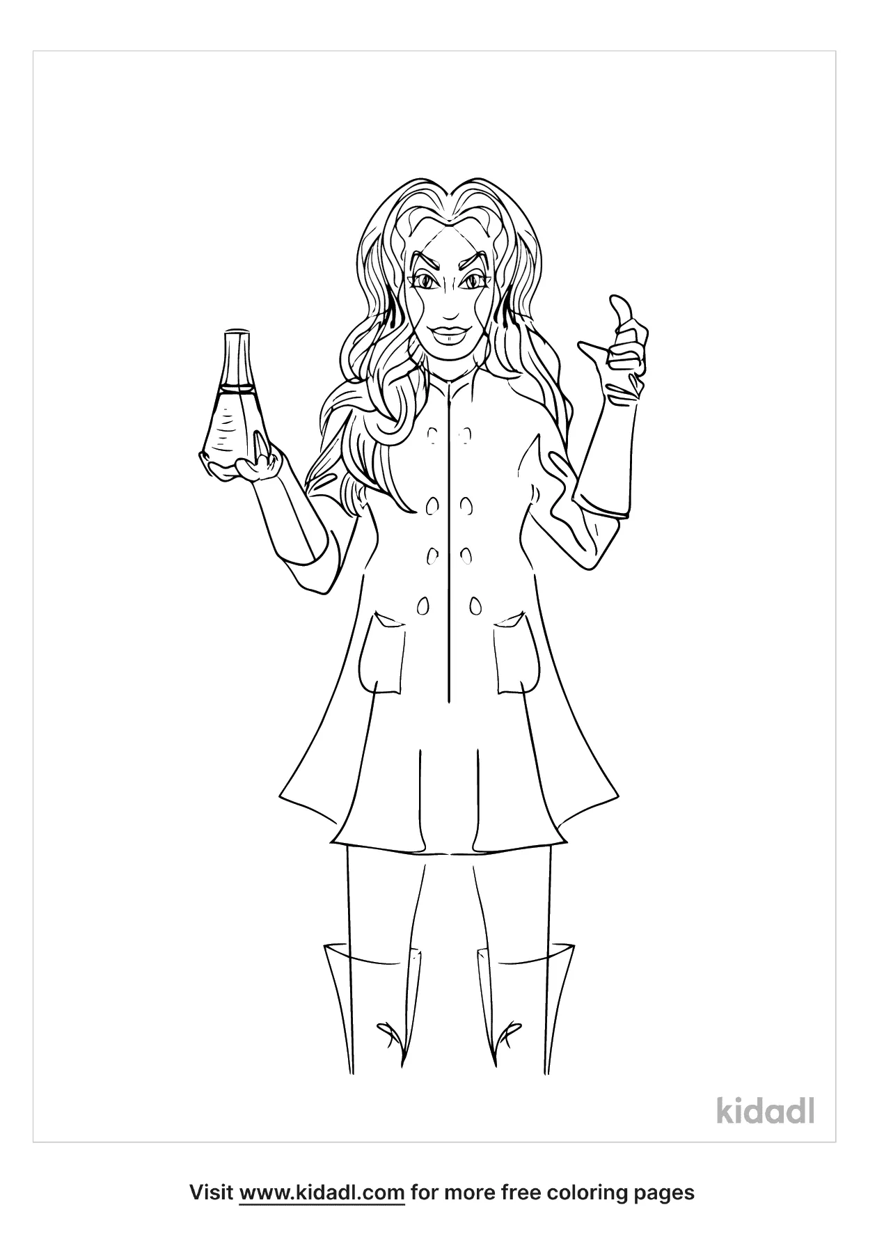 Free mad scientist coloring page coloring page printables