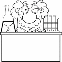 Mad scientist coloring pages
