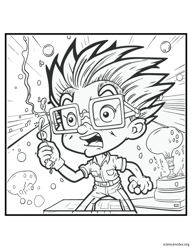 Mad scientist coloring pages