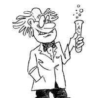 Scientist with test tube coloring pages