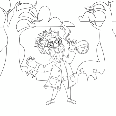 Evil scientist coloring page free printable coloring pages