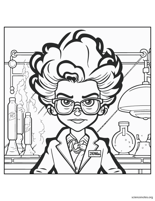 Mad scientist coloring pages