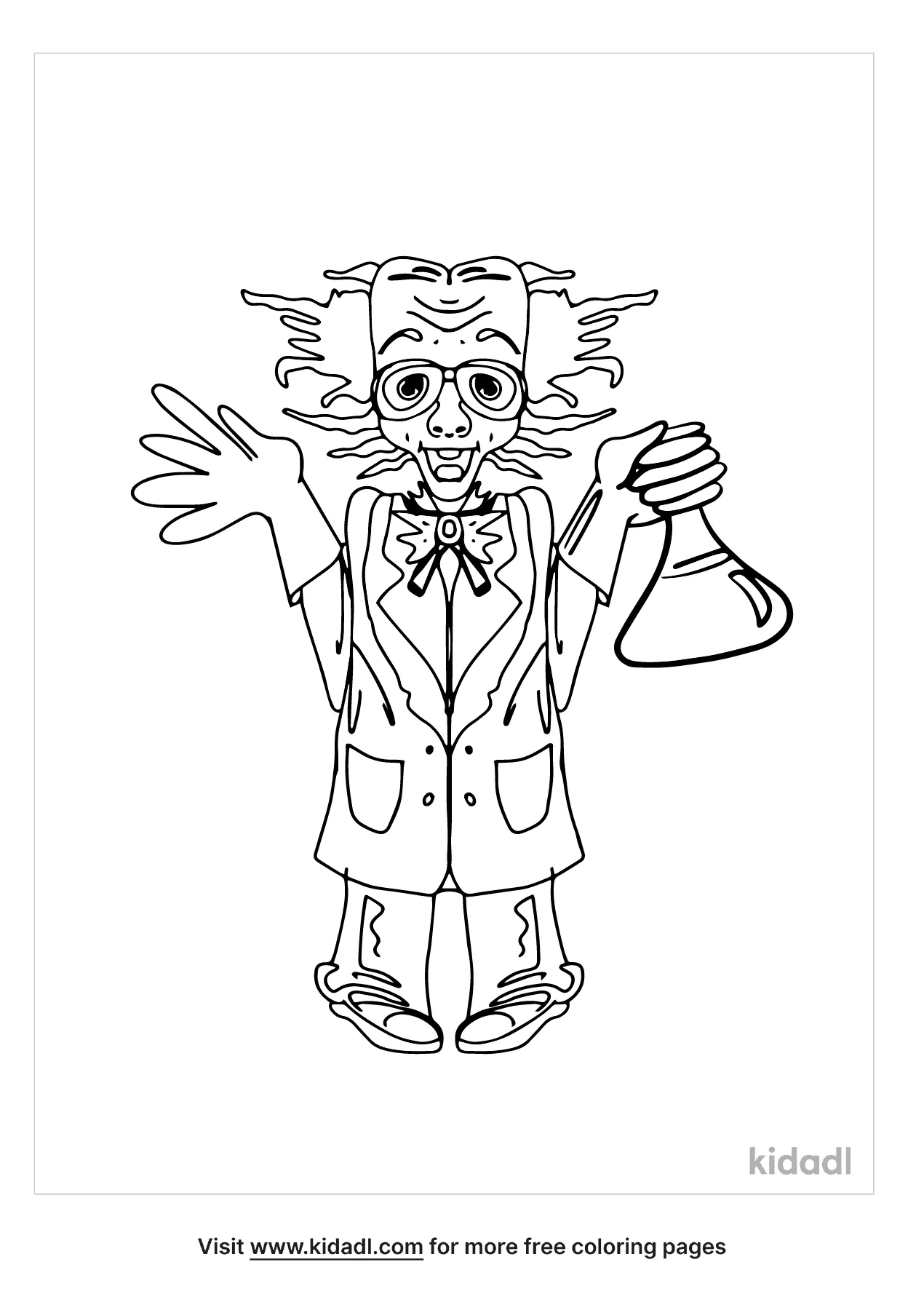 Free mad scientist coloring page coloring page printables