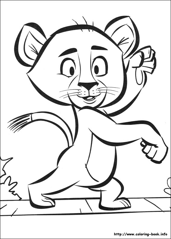 Madagascar coloring picture