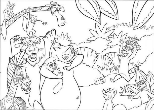 Madagascar coloring pages