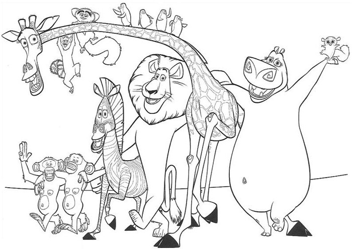 Madagascar coloring pages