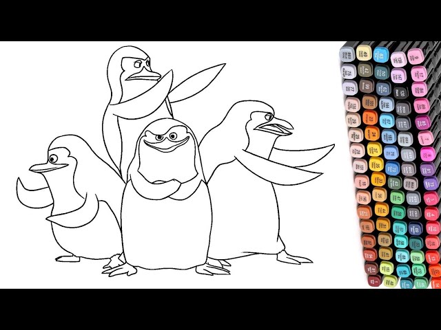 Penguins of madagascar coloring pages