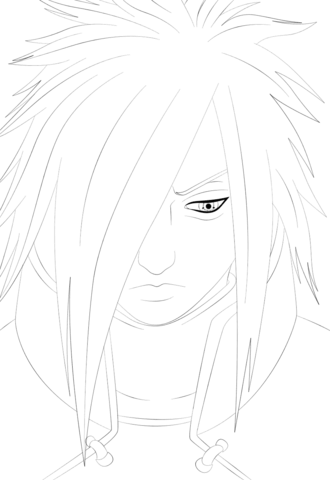 Madara uchiha coloring page free printable coloring pages