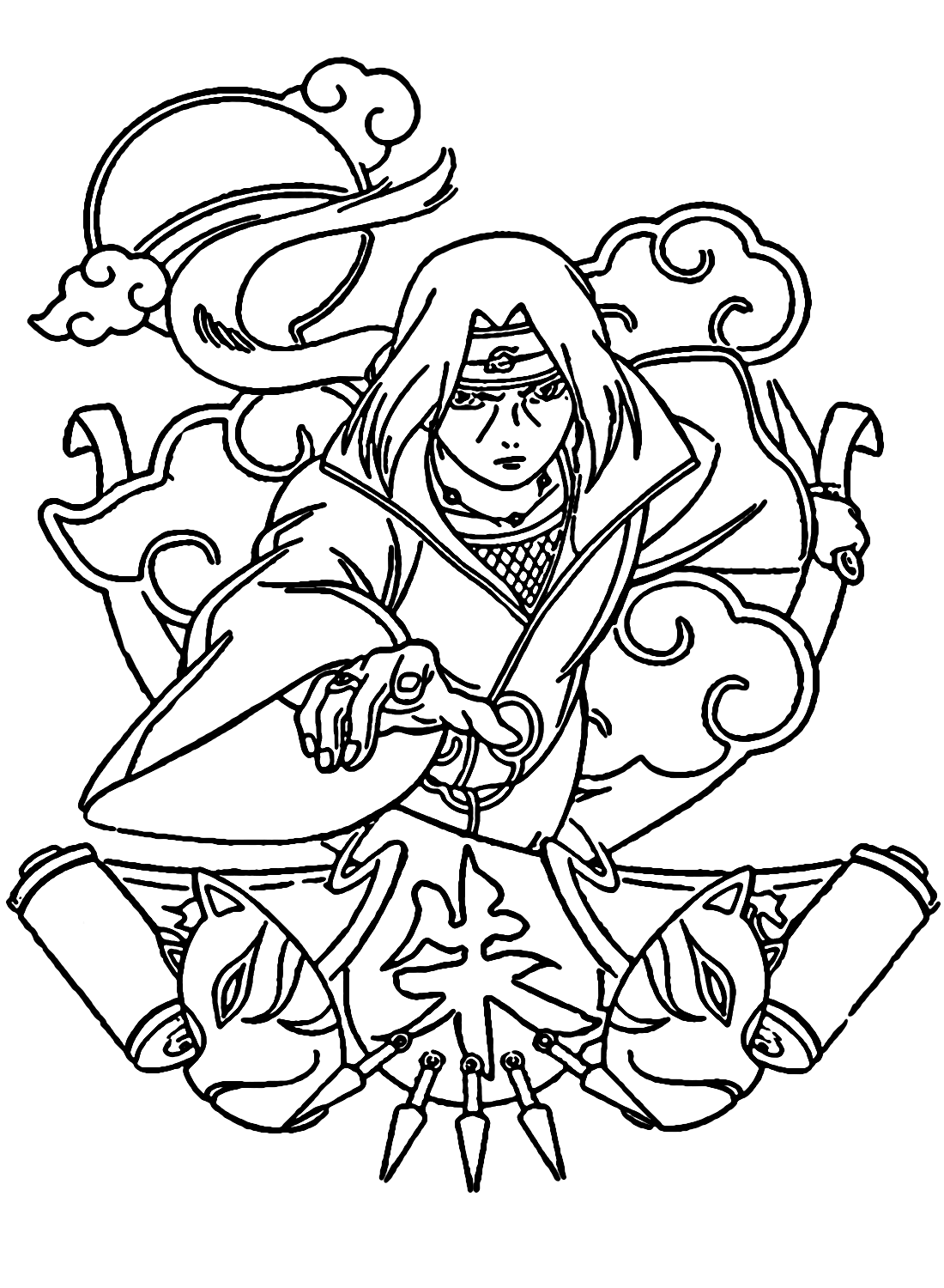 Images uchiha itachi coloring page