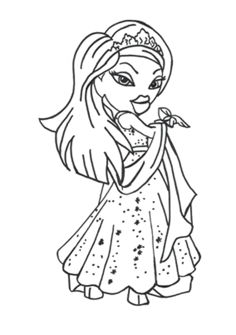 Free printable bratz coloring pages for kids