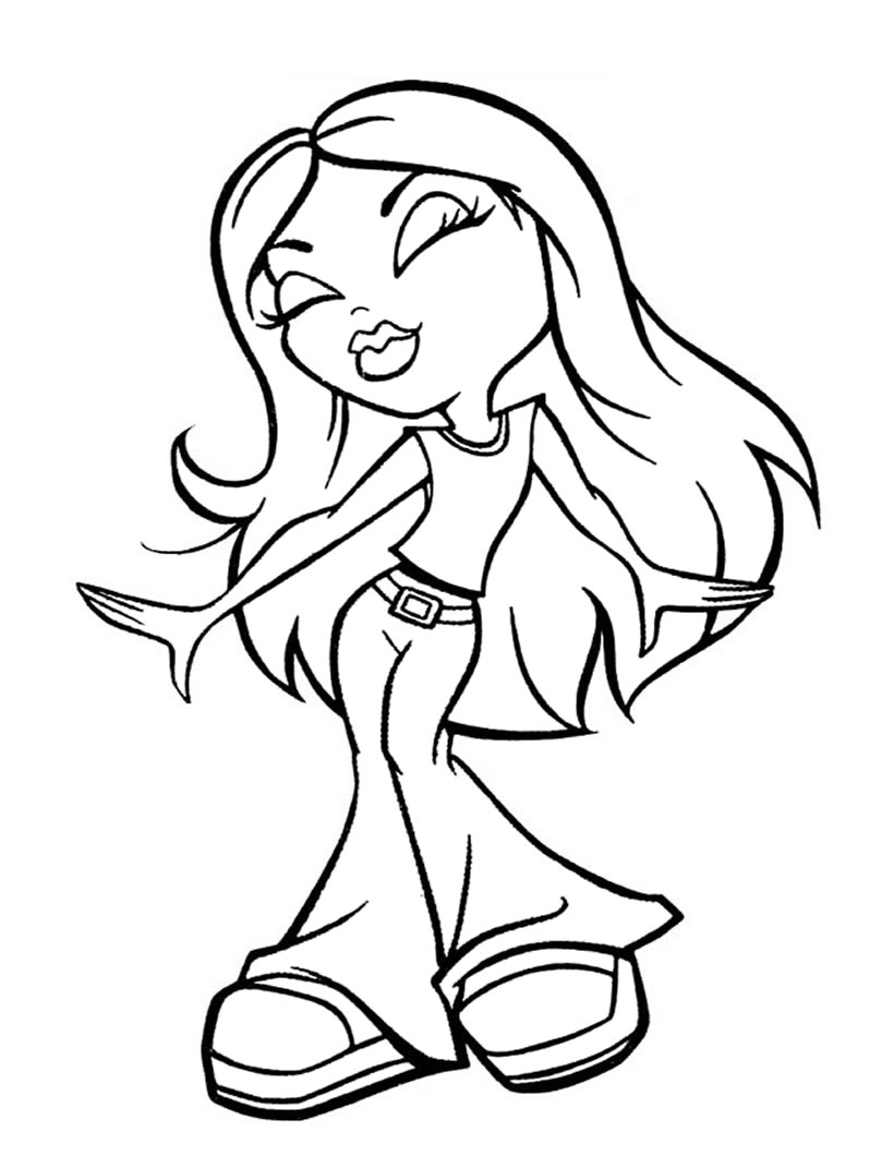 Free printable bratz coloring pages for kids