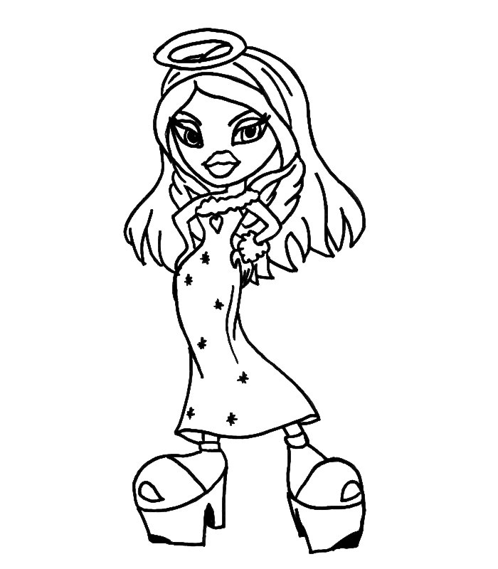 Free printable bratz coloring pages for kids