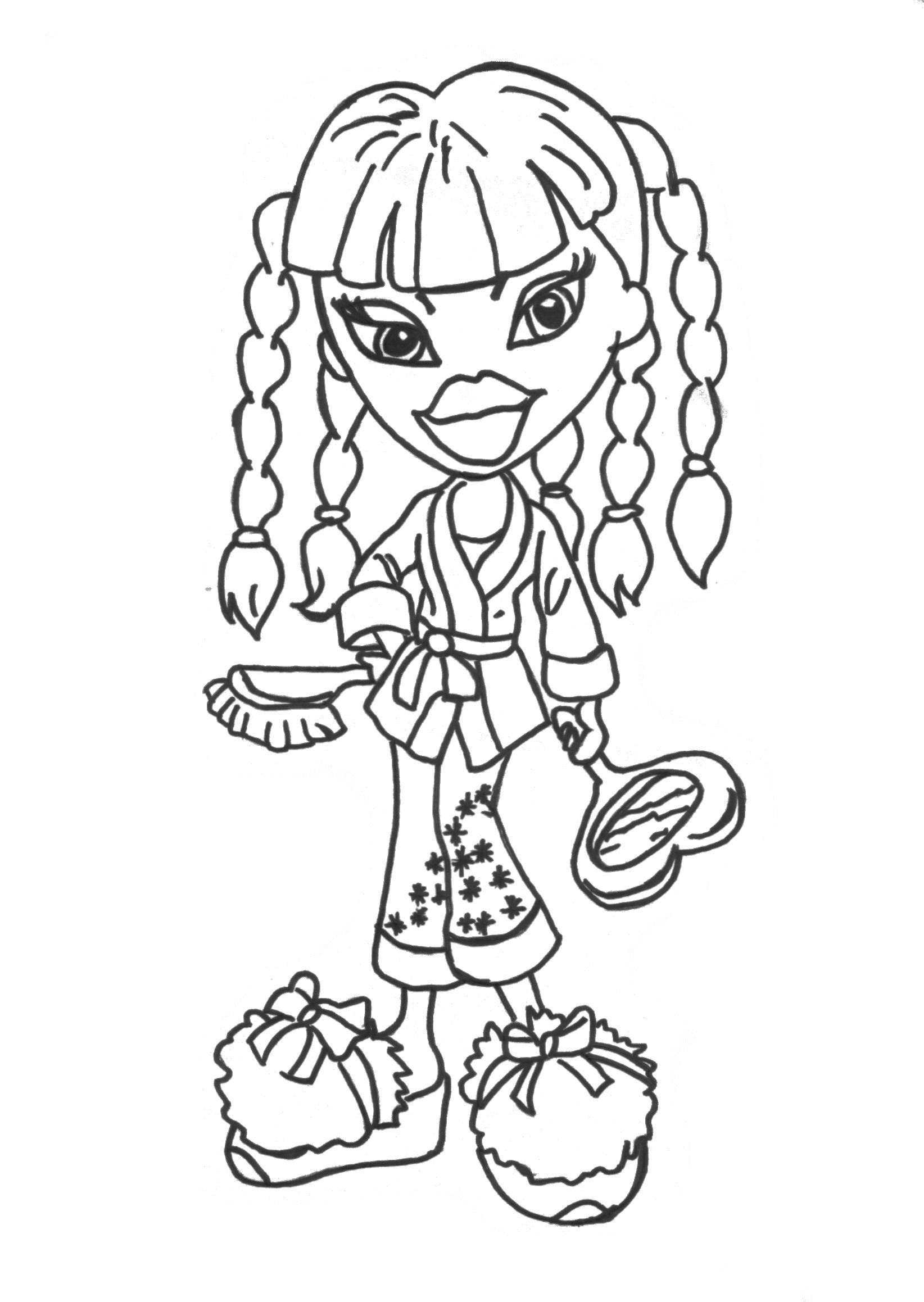 Free printable bratz coloring pages for kids