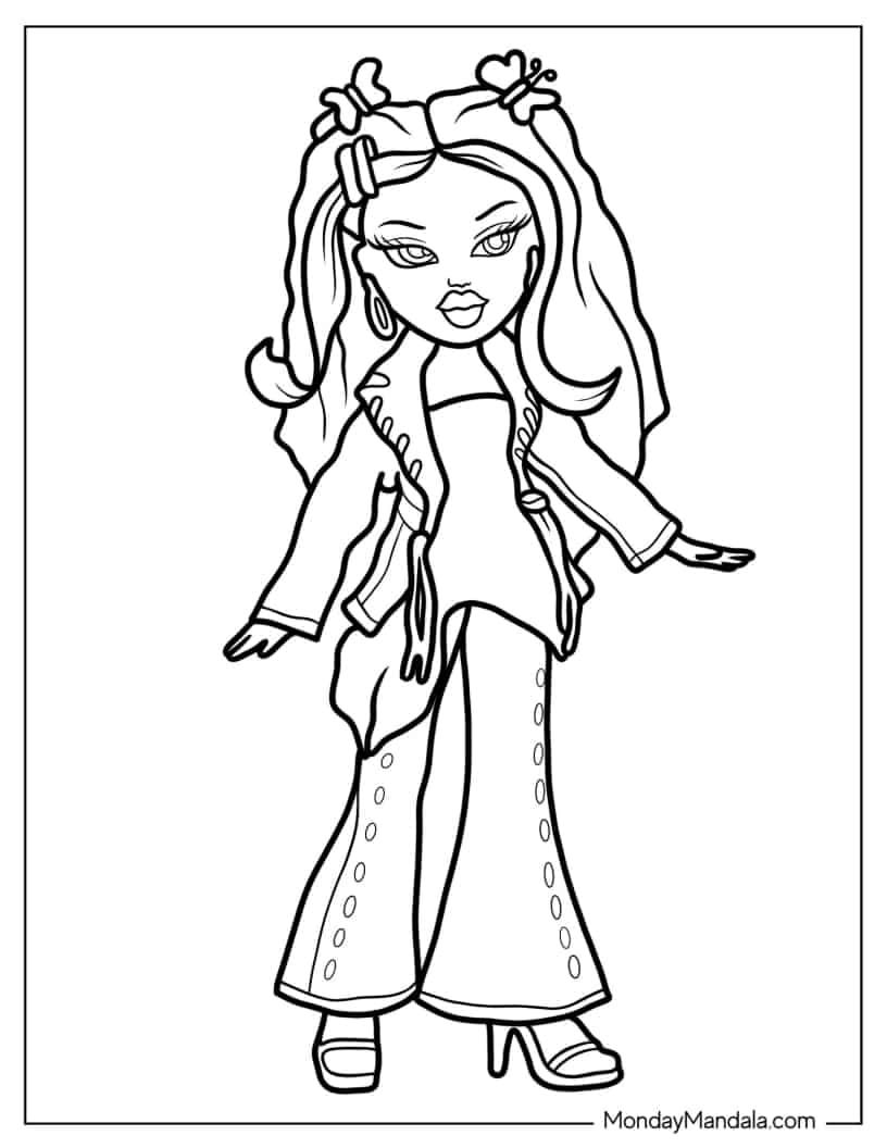 Bratz coloring pages free pdf printables in coloring pages free printable coloring pages free printable coloring