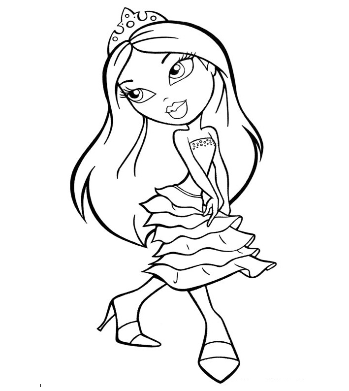 Free printable bratz coloring pages for kids