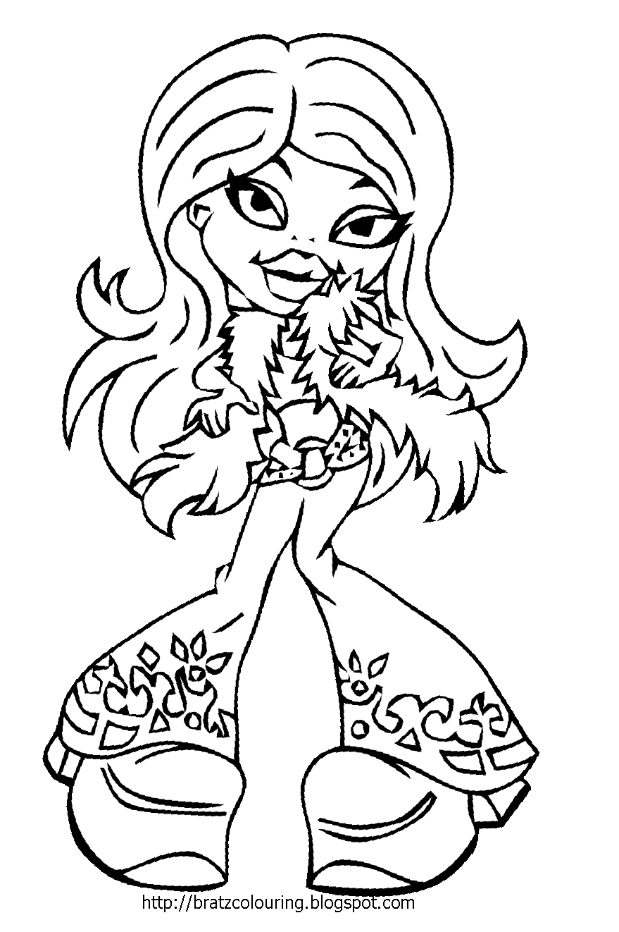 Free printable bratz coloring pages for kids