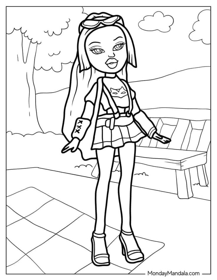 Bratz coloring pages free pdf printables coloring pages free printable coloring pages color