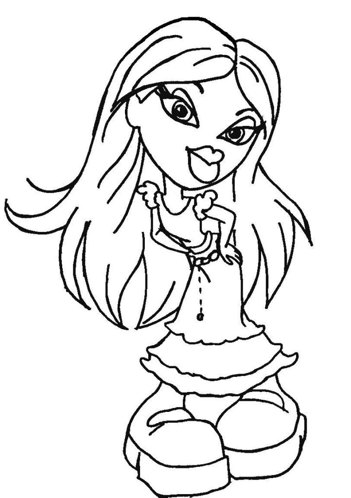 Free printable bratz coloring pages for kids