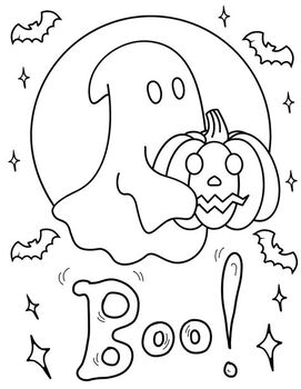 Halloween coloring sheet by michelle madeline tpt