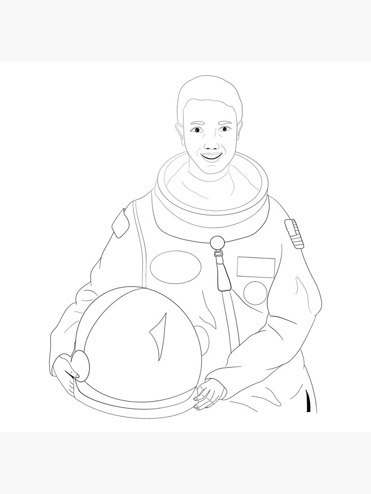 Mae jemison line art art board print for sale by wonderfulwomen