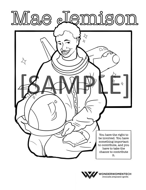 Iconic women in steam coloring book