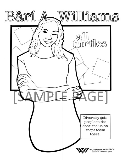 Student donation iconic women in steam coloring book