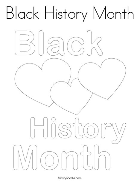 Black history month coloring page