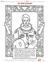 Dr mae jemison coloring page