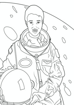 Black astronaut mae c jemison coloring page black history month resource