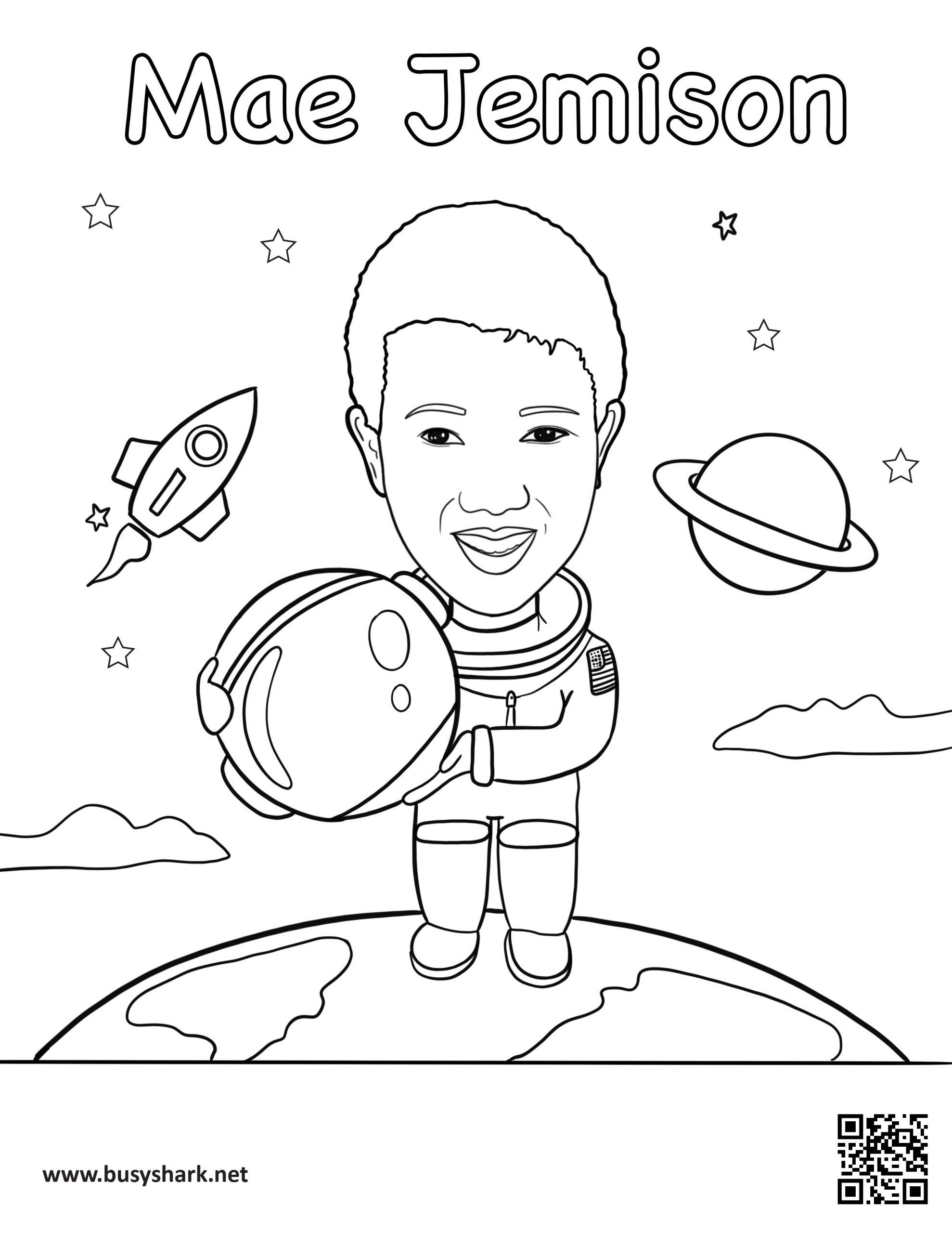 Mae jemison coloring page free printable