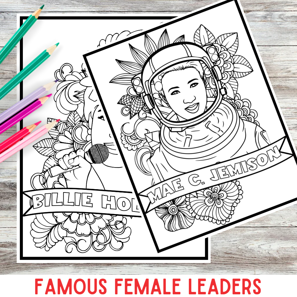 Important female figures in black history monthmindfulness coloring sheets made by teachers