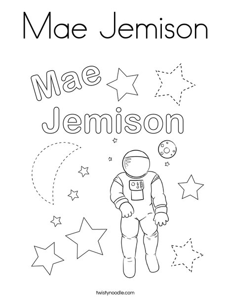 Mae jemison coloring page