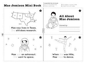 Mae jemison mini book worksheet education mini books mini booklet education