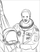 Dr mae c jemison in space coloring page free printable coloring pages