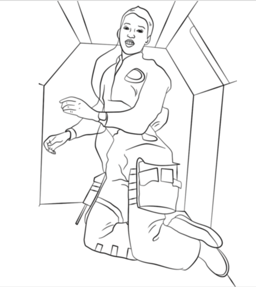 Mae jemison free coloring page trailblazing women lgbtq folks