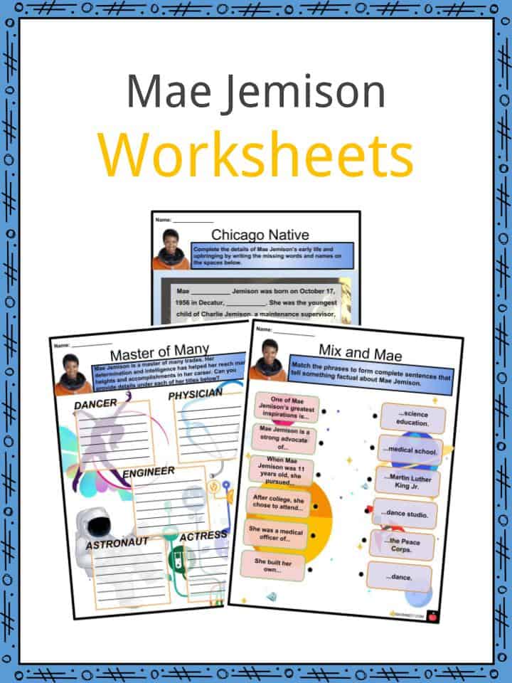 Mae jemison facts worksheets space career life legacy for kids