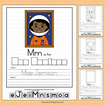 Mae jemison writing activities tracing coloring black history month worksheets