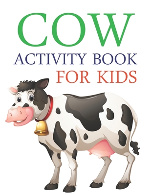 Cow activity book for kids cute cow coloring book paperback one more page