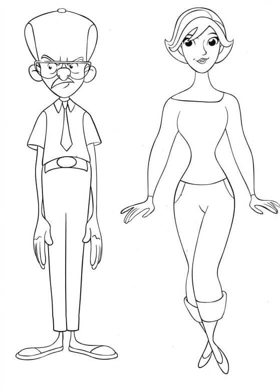 Maggie and mr bloomsberry coloring page