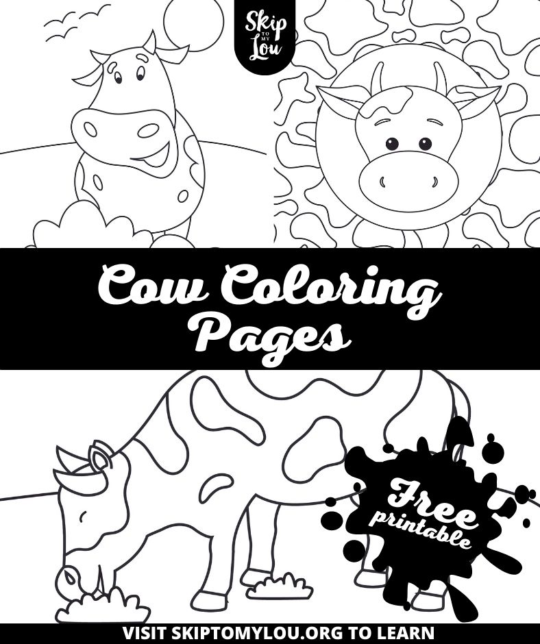 Free printable cow coloring pages with pdf download skip to my lou