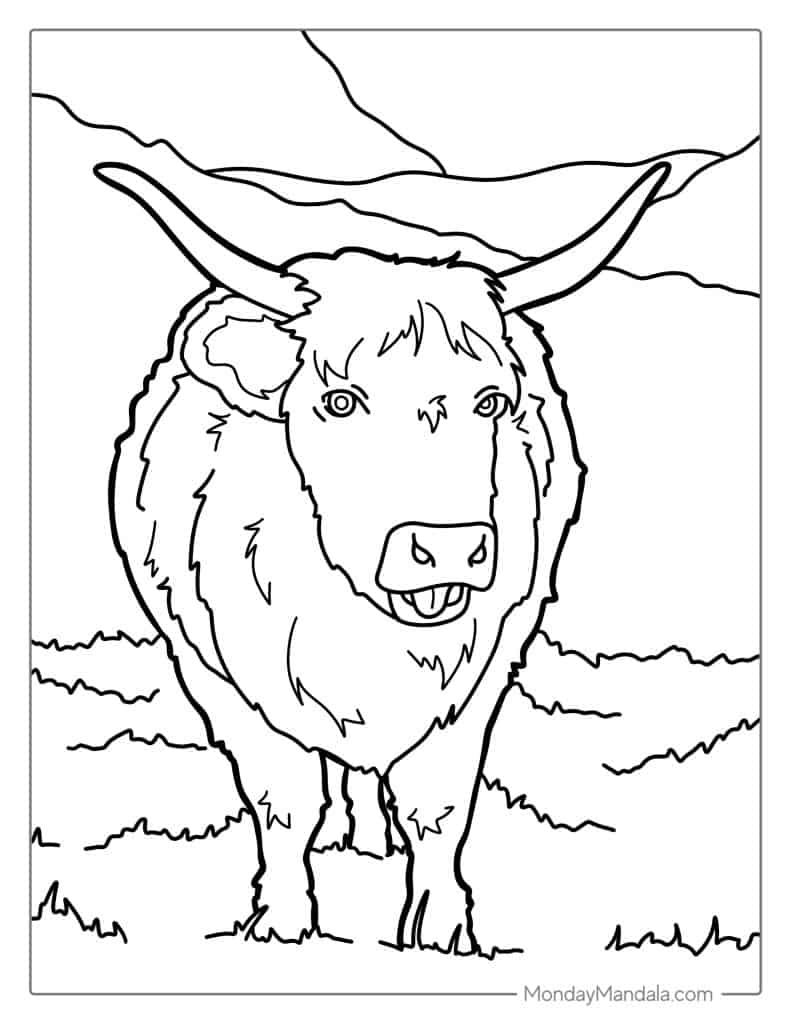 Cow coloring pages free pdf printables