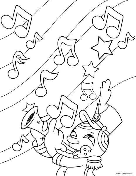 Marching band coloring page