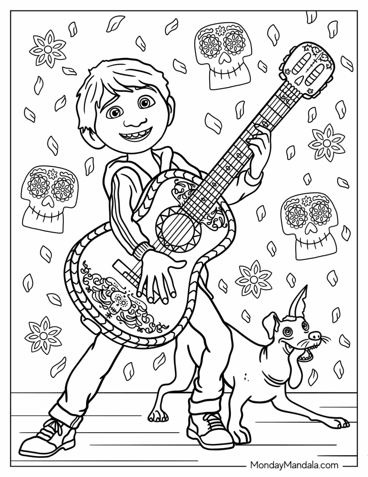 Coco coloring pages free pdf printables