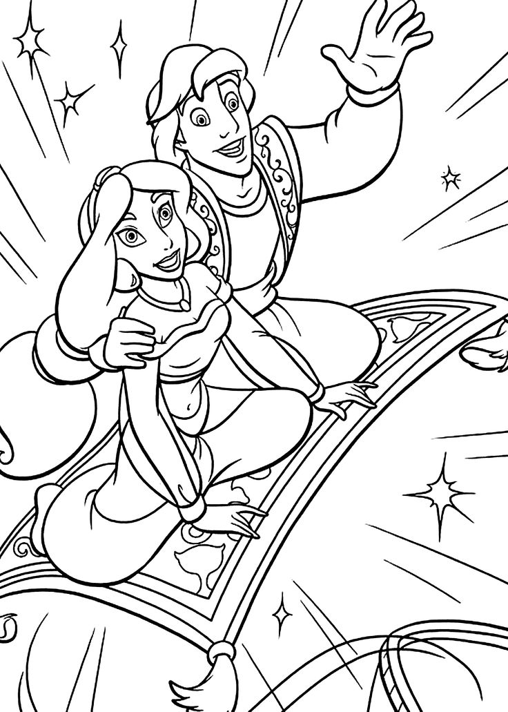 Aladdin cartoons coloring pages magic carpet for kids printable free cartoon coloring pages disney coloring pages tinkerbell coloring pages