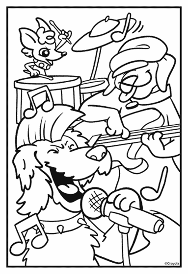 Squad goals band practice coloring page