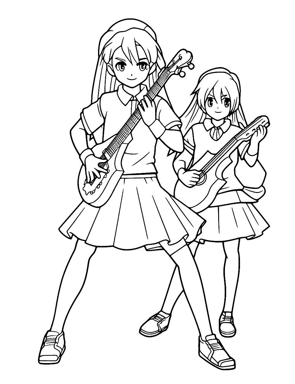 Anime coloring pages free printable sheets