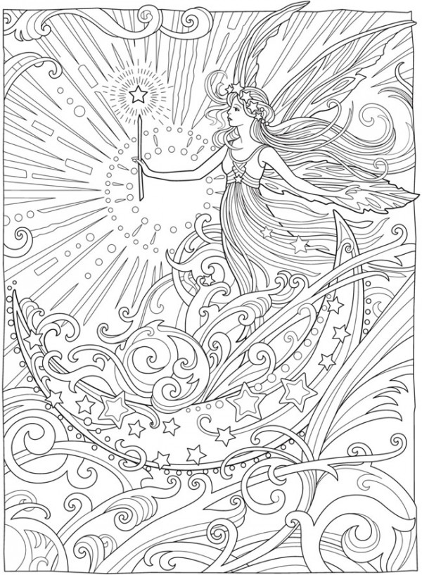 Magical fairy coloring pages â