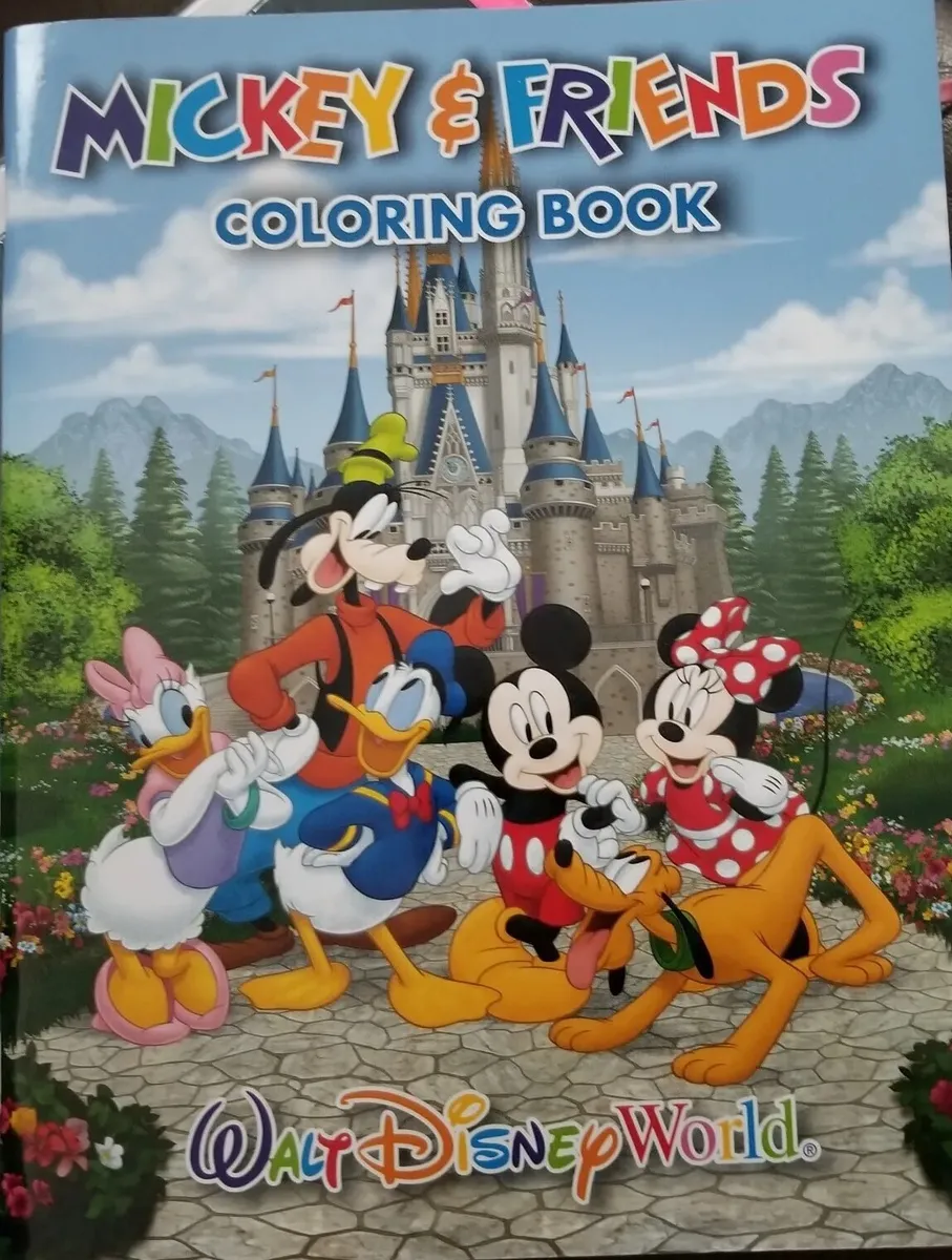 Walt disney world coloring book magic kingdom fl disney parks authentic page