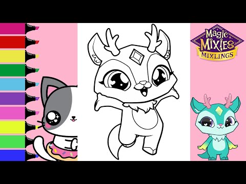 Coloring magic mixies mixlings geckler and dawne coloring book pages sprinkled donuts jr